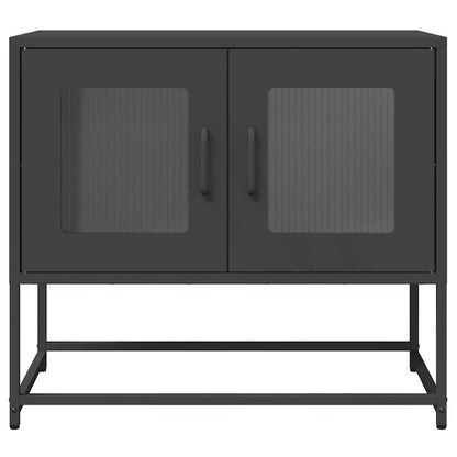 vidaXL TV Cabinet Black 68x39x60.5 cm Cold-rolled Steel