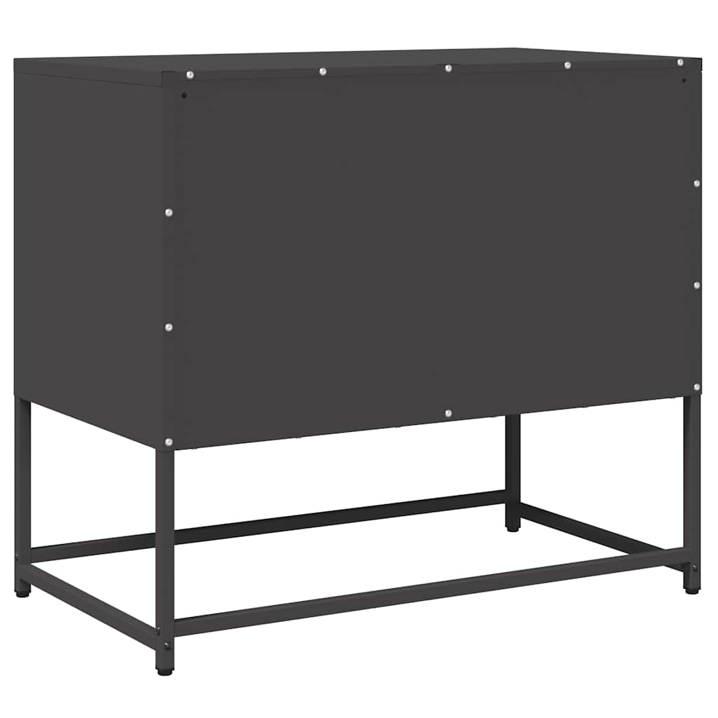 vidaXL TV Cabinet Black 68x39x60.5 cm Cold-rolled Steel