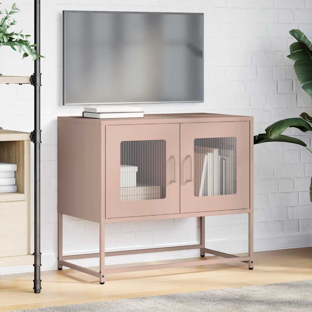 vidaXL TV Cabinet Pink 68x39x60.5 cm Cold-rolled Steel