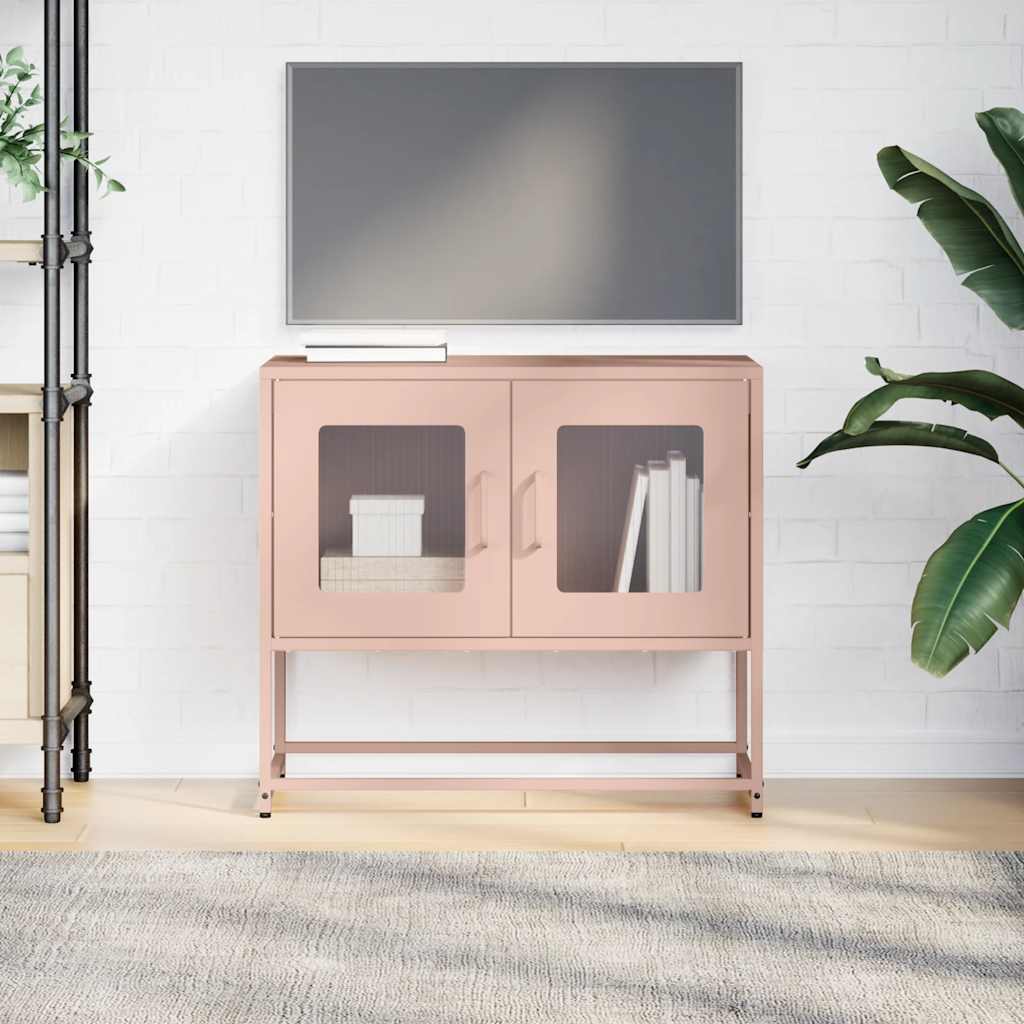 vidaXL TV Cabinet Pink 68x39x60.5 cm Cold-rolled Steel