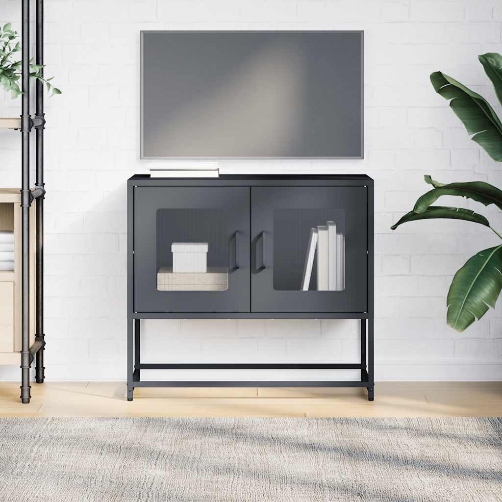 vidaXL TV Cabinet Anthracite 68x39x60.5 cm Cold-rolled Steel