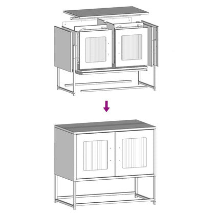 vidaXL TV Cabinet Anthracite 68x39x60.5 cm Cold-rolled Steel