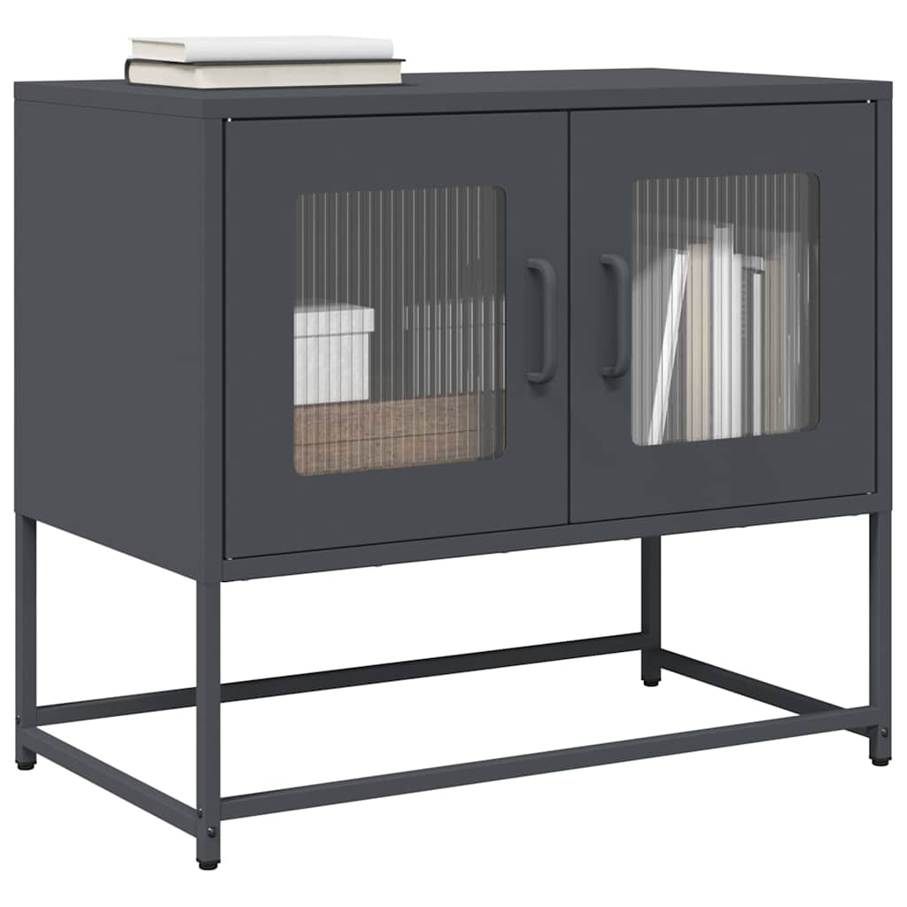 vidaXL TV Cabinet Anthracite 68x39x60.5 cm Cold-rolled Steel