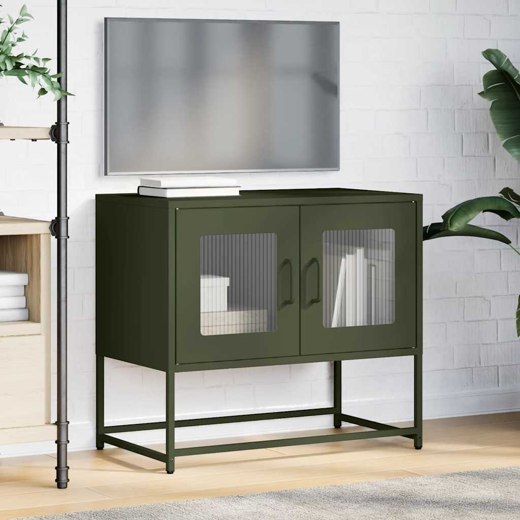 vidaXL TV Cabinet Olive Green 68x39x60,5 cm Cold-rolled Steel