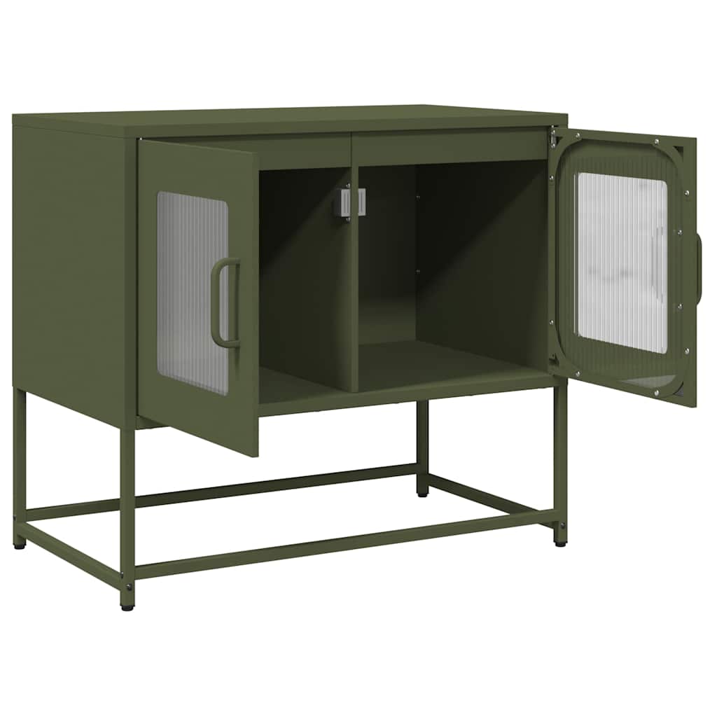 vidaXL TV Cabinet Olive Green 68x39x60,5 cm Cold-rolled Steel