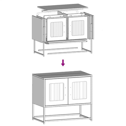 vidaXL TV Cabinet Olive Green 68x39x60.5 cm Cold-rolled Steel