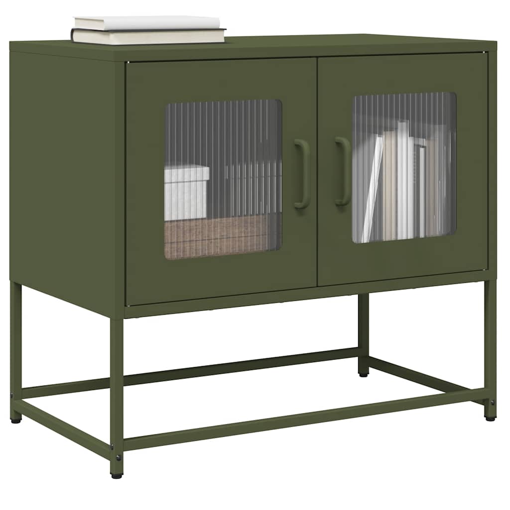 vidaXL TV Cabinet Olive Green 68x39x60,5 cm Cold-rolled Steel
