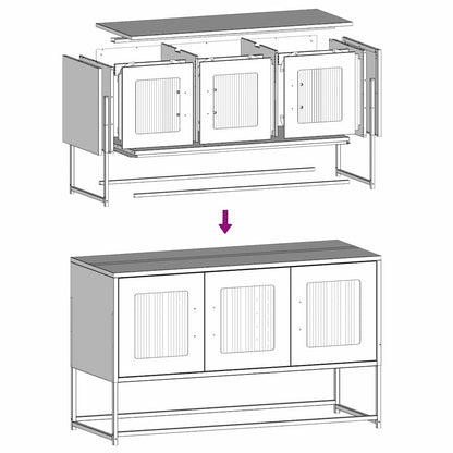 vidaXL TV Cabinet Anthracite 100,5x39x60,5 cm Cold-rolled Steel