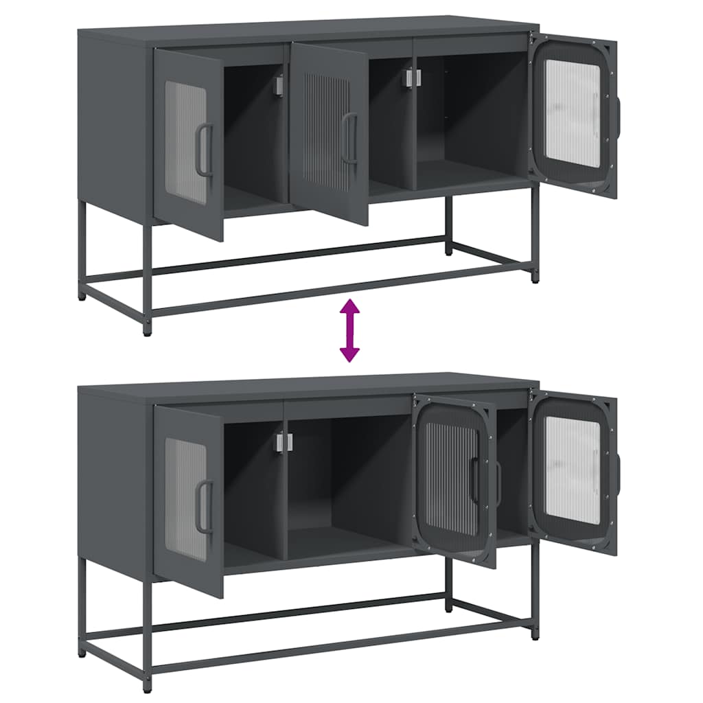 vidaXL TV Cabinet Anthracite 100.5x39x60.5 cm Cold-rolled Steel