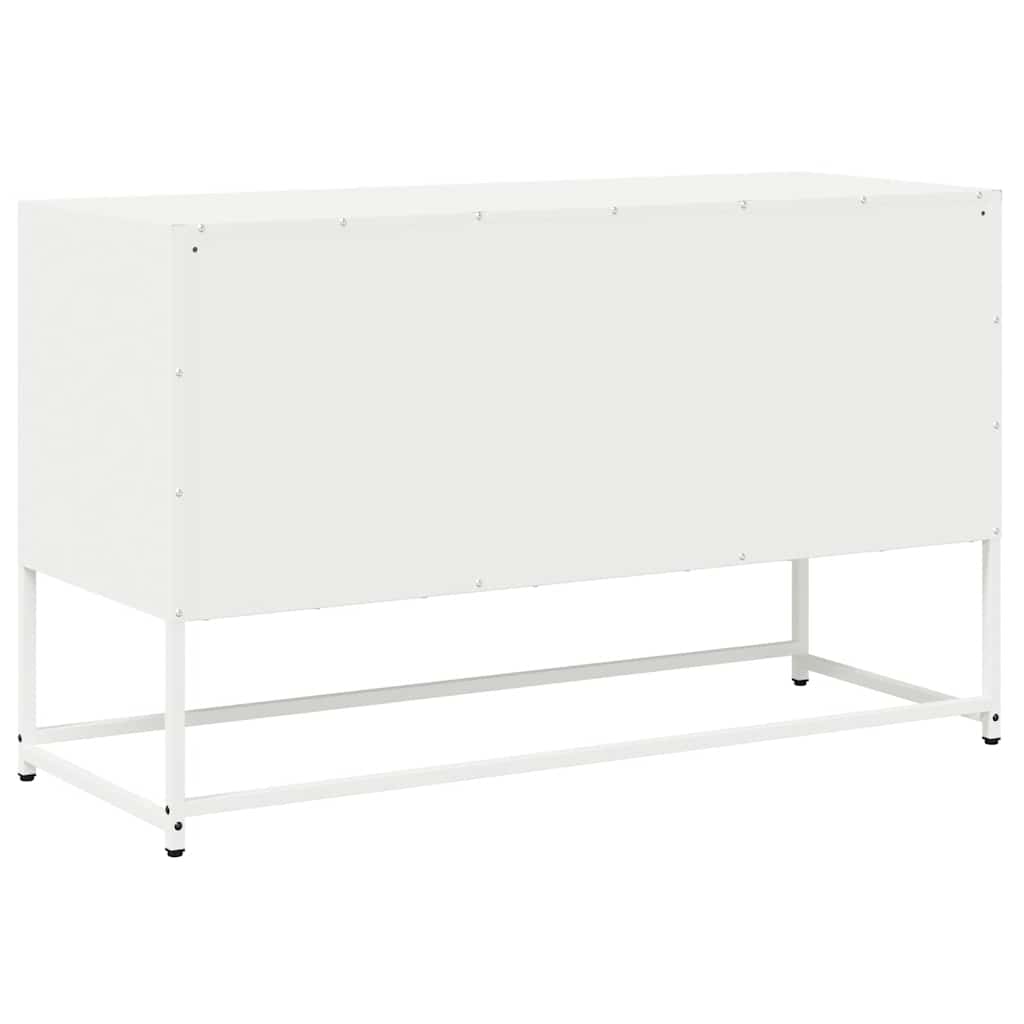 vidaXL TV Cabinet White 100.5x39x60.5 cm Cold-rolled Steel