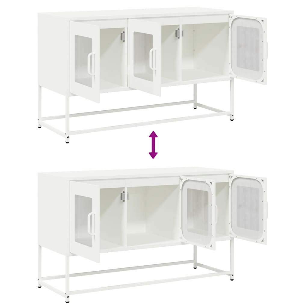 vidaXL TV Cabinet White 100.5x39x60.5 cm Cold-rolled Steel