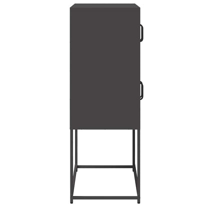 vidaXL Highboard Black 68x39x107 cm Steel