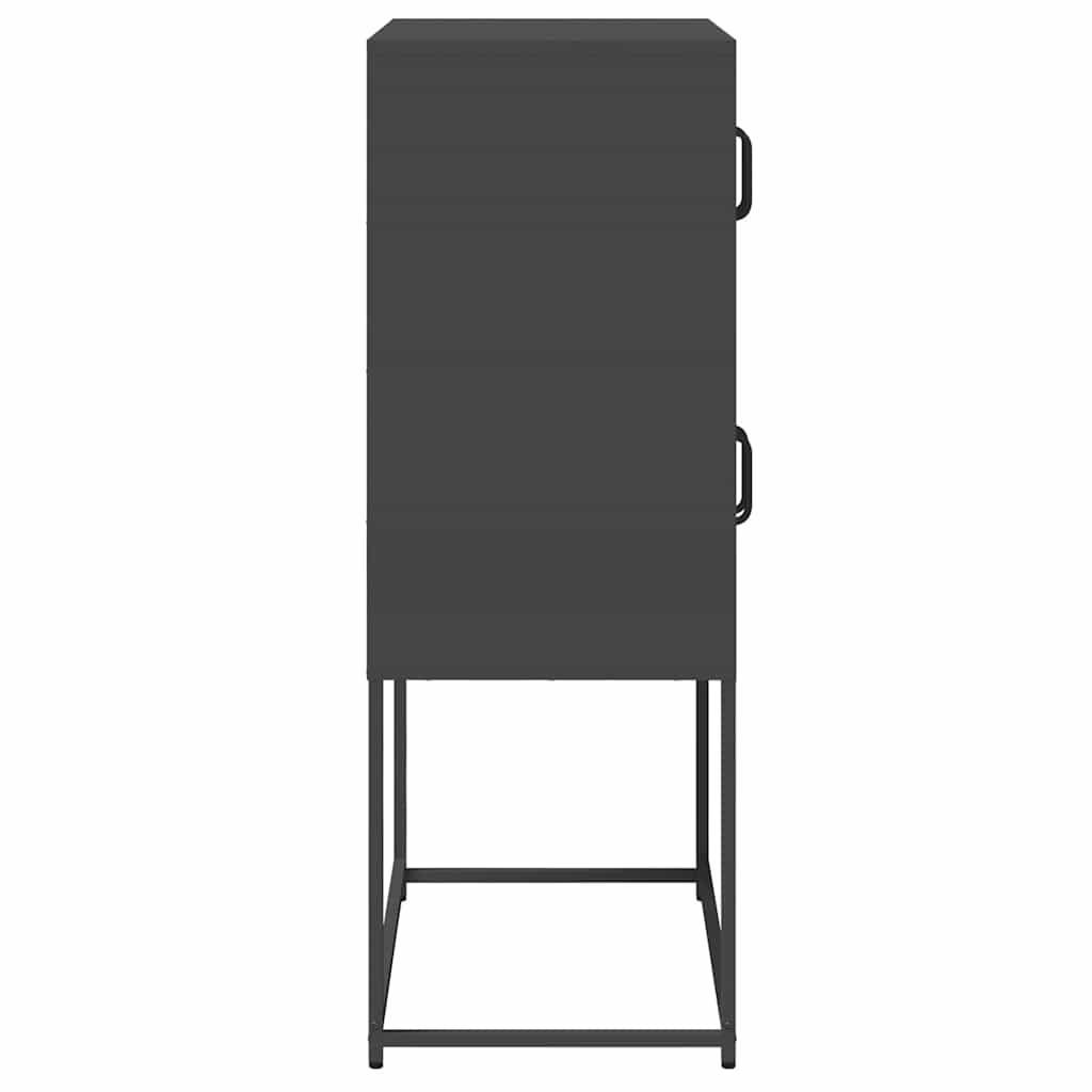 vidaXL Highboard Black 68x39x107 cm Steel
