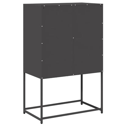 vidaXL Highboard Black 68x39x107 cm Steel