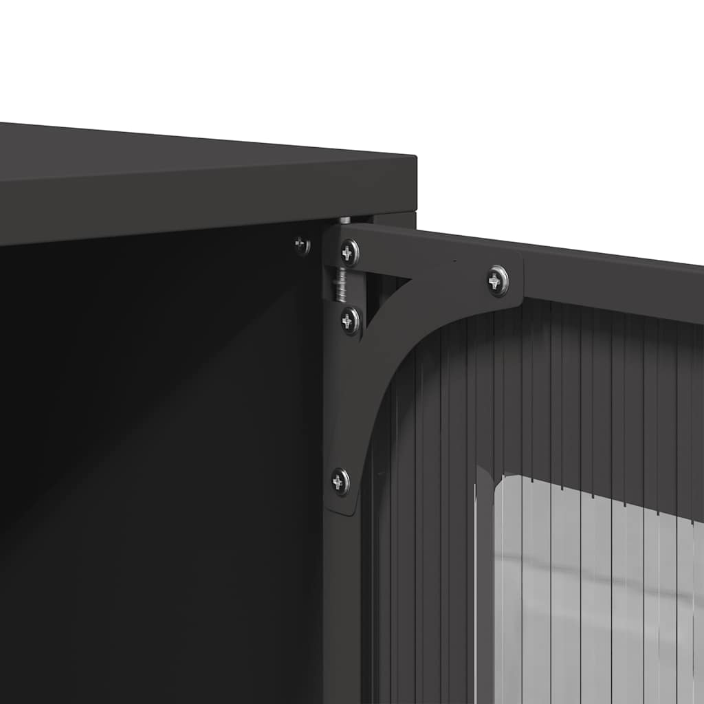 vidaXL Highboard Black 68x39x107 cm Steel