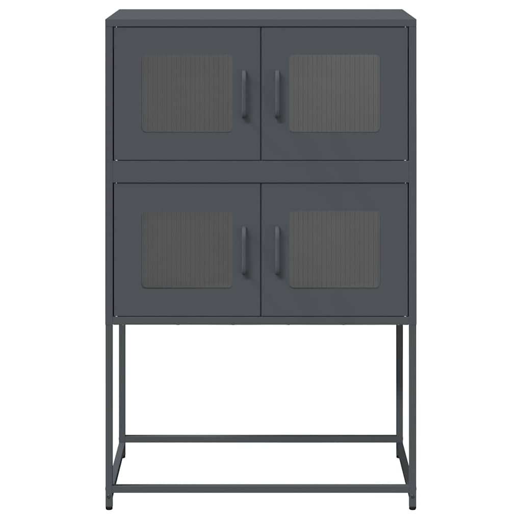 vidaXL Highboard Anthracite 68x39x107 cm Steel