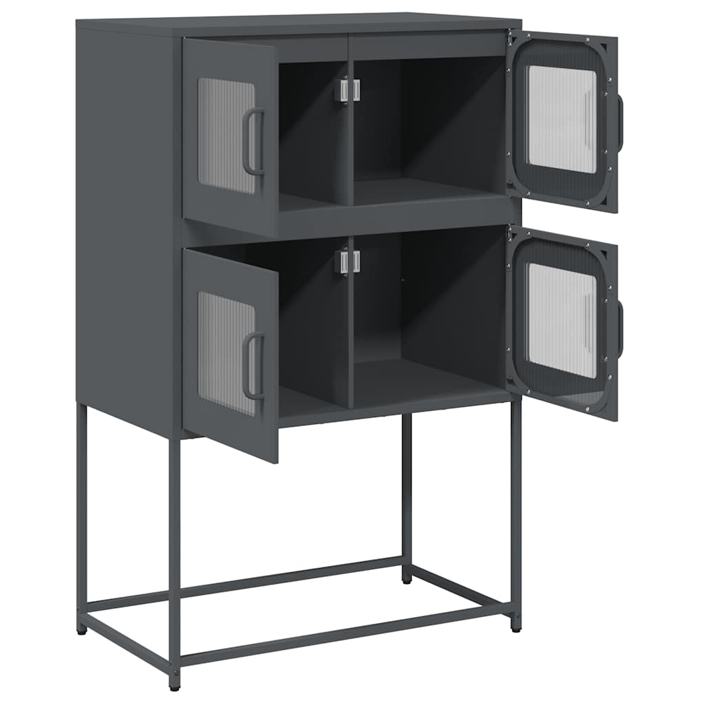vidaXL Highboard Anthracite 68x39x107 cm Steel