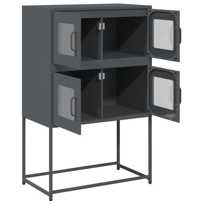 vidaXL Highboard Anthracite 68x39x107 cm Steel