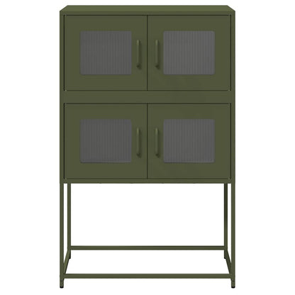 vidaXL Highboard Olive Green 68x39x107 cm Steel