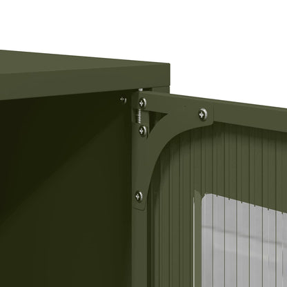 vidaXL Highboard Olive Green 68x39x107 cm Steel