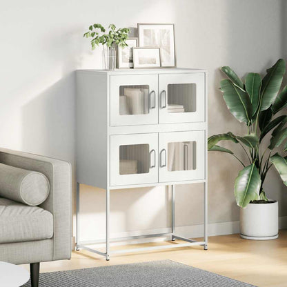 vidaXL Highboard White 68x39x107 cm Steel