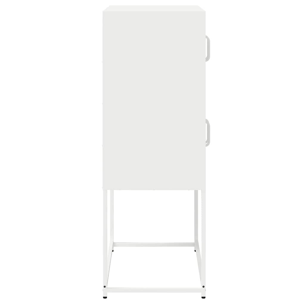 vidaXL Highboard White 68x39x107 cm Steel