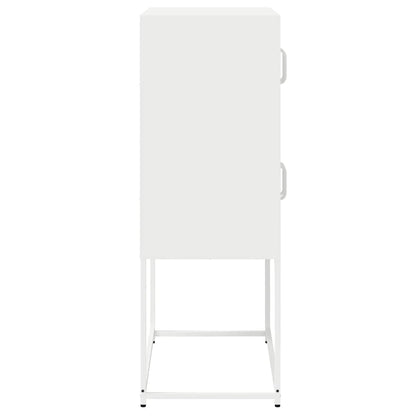 vidaXL Highboard White 68x39x107 cm Steel