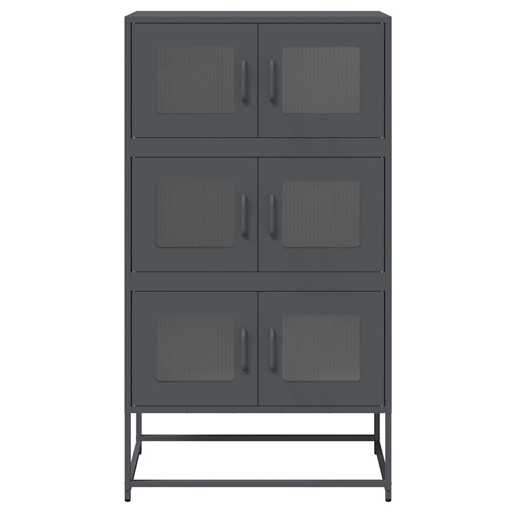 vidaXL Highboard Anthracite 68x39x123 cm Steel