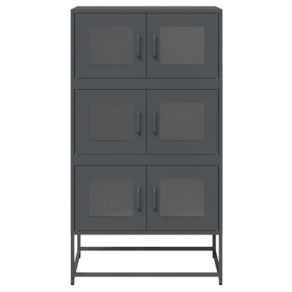 vidaXL Highboard Anthracite 68x39x123 cm Steel