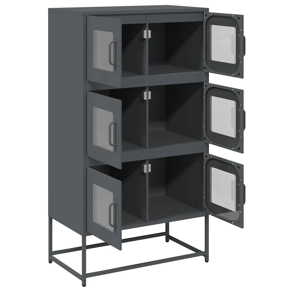 vidaXL Highboard Anthracite 68x39x123 cm Steel