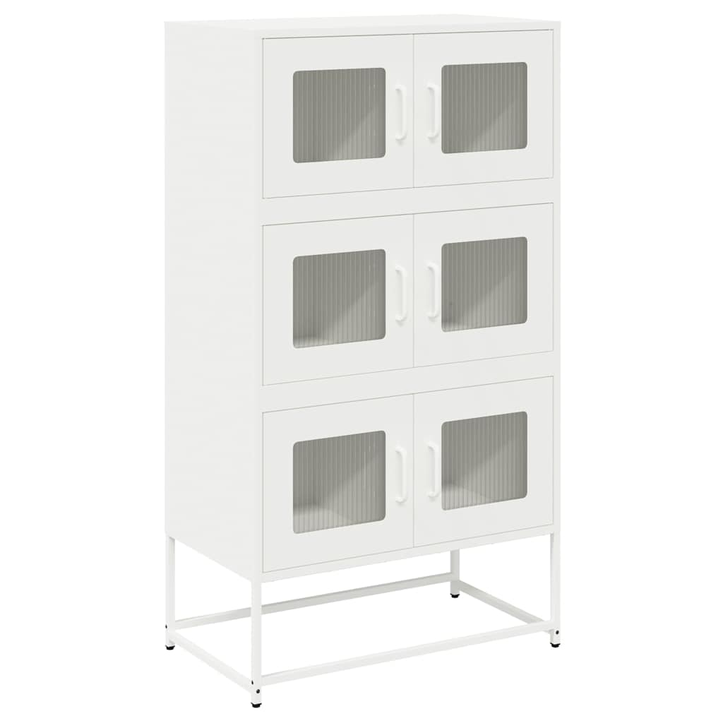 vidaXL Highboard White 68x39x123 cm Steel