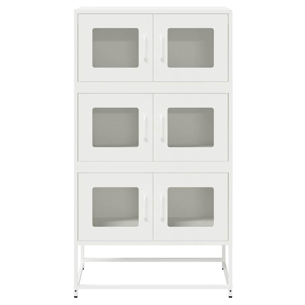 vidaXL Highboard White 68x39x123 cm Steel
