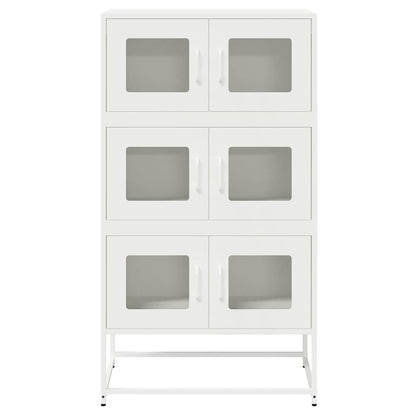 vidaXL Highboard White 68x39x123 cm Steel
