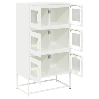 vidaXL Highboard White 68x39x123 cm Steel