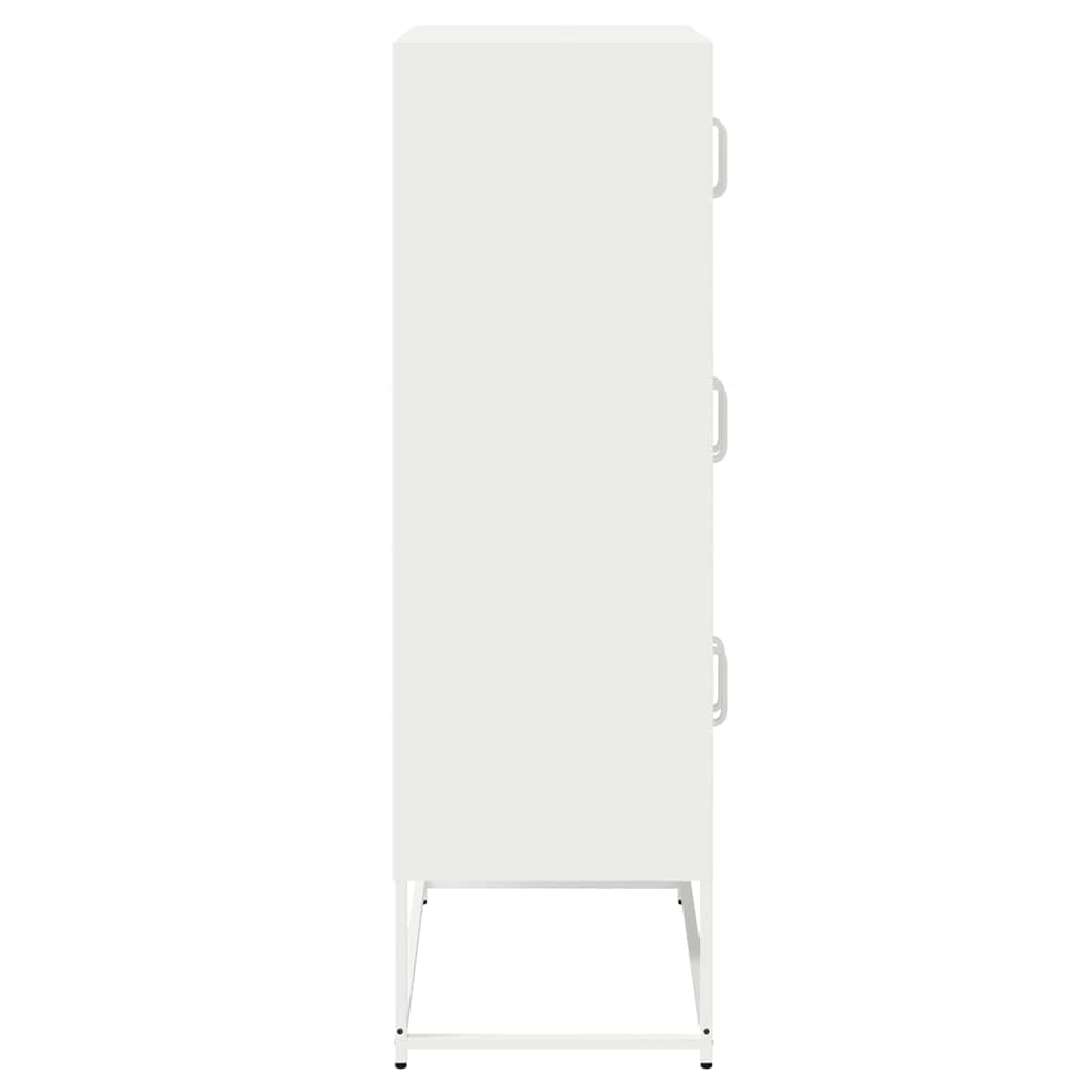 vidaXL Highboard White 68x39x123 cm Steel