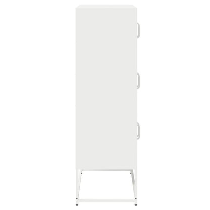 vidaXL Highboard White 68x39x123 cm Steel