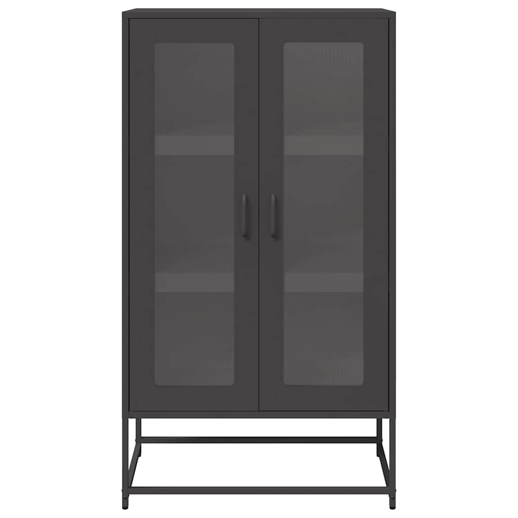 vidaXL Highboard Black 68x39x123 cm Steel