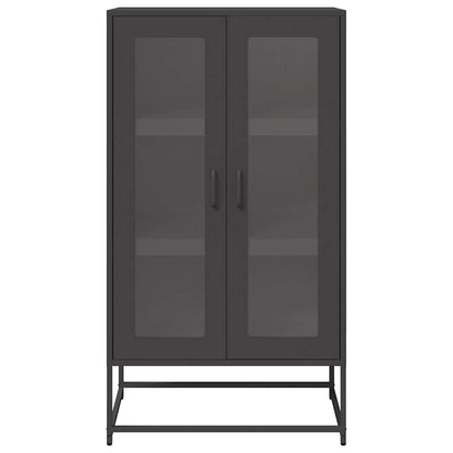 vidaXL Highboard Black 68x39x123 cm Steel