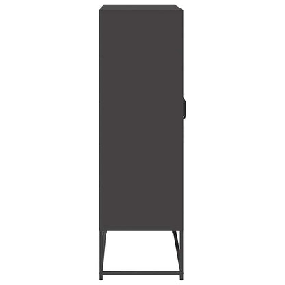 vidaXL Highboard Black 68x39x123 cm Steel