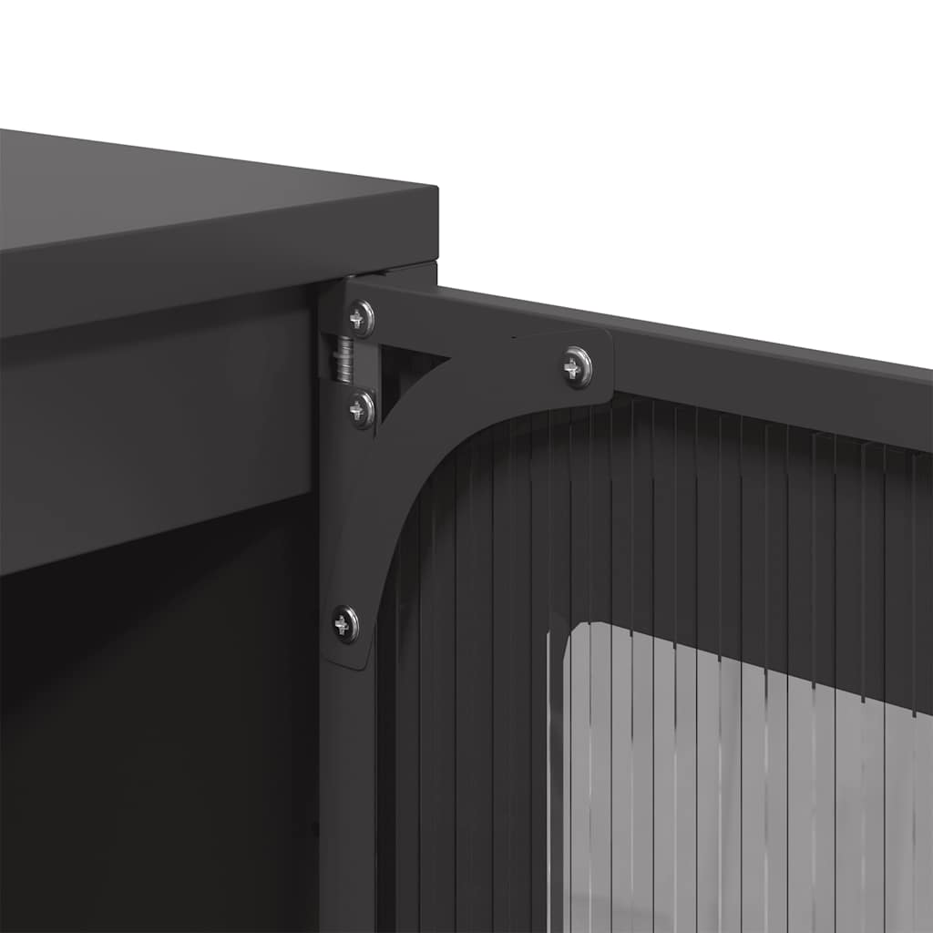 vidaXL Highboard Black 68x39x123 cm Steel