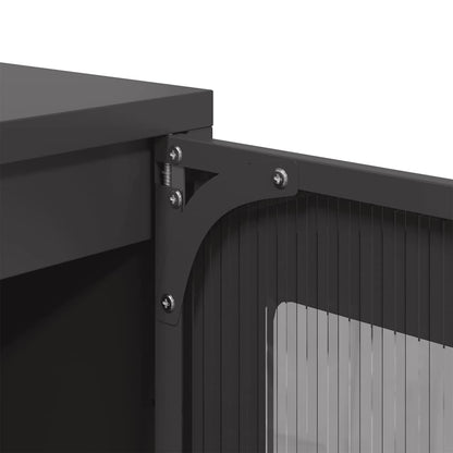 vidaXL Highboard Black 68x39x123 cm Steel
