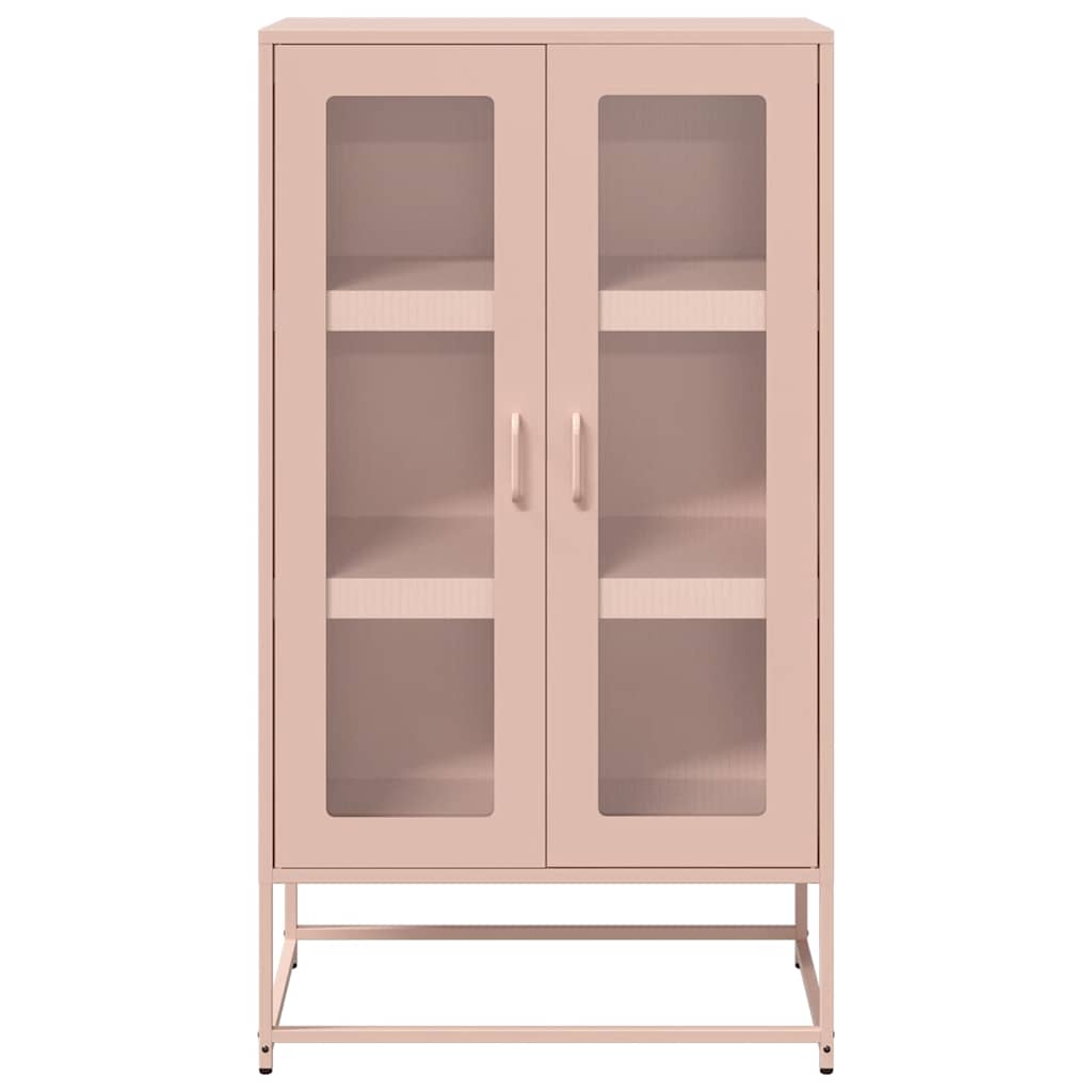 vidaXL Highboard Pink 68x39x123 cm Steel