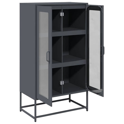vidaXL Highboard Anthracite 68x39x123 cm Steel