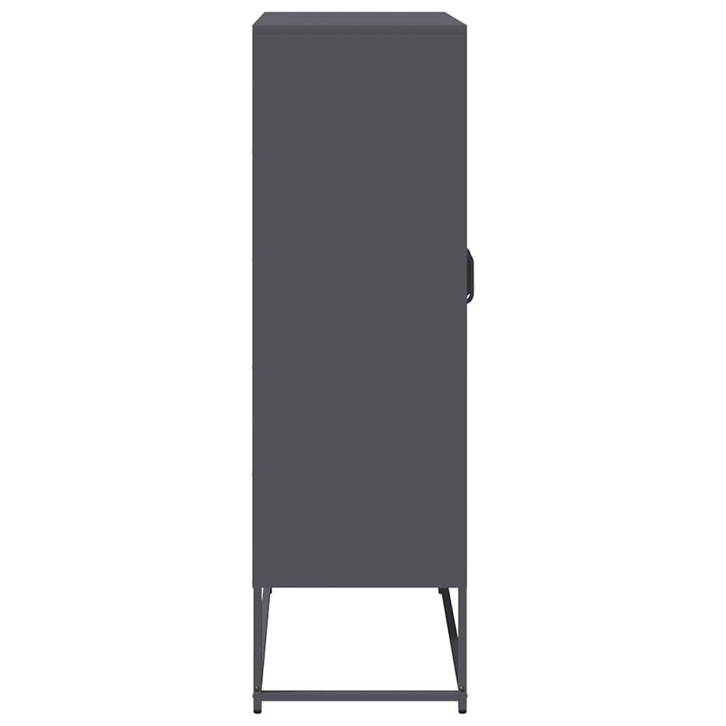 vidaXL Highboard Anthracite 68x39x123 cm Steel