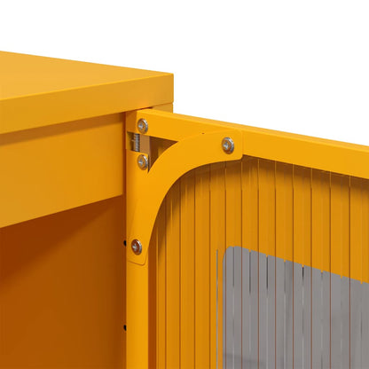 vidaXL Highboard Mustard Yellow 68x39x123 cm Steel