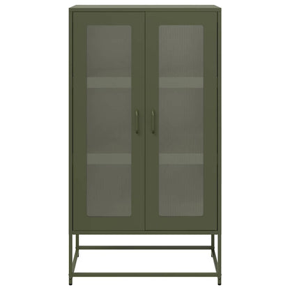 vidaXL Highboard Olive Green 68x39x123 cm Steel