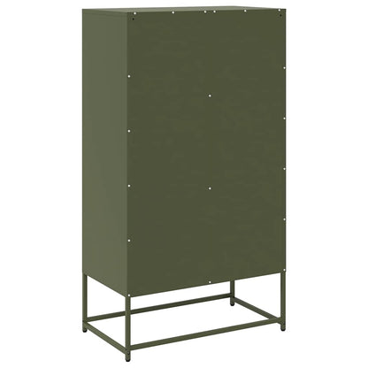 vidaXL Highboard Olive Green 68x39x123 cm Steel