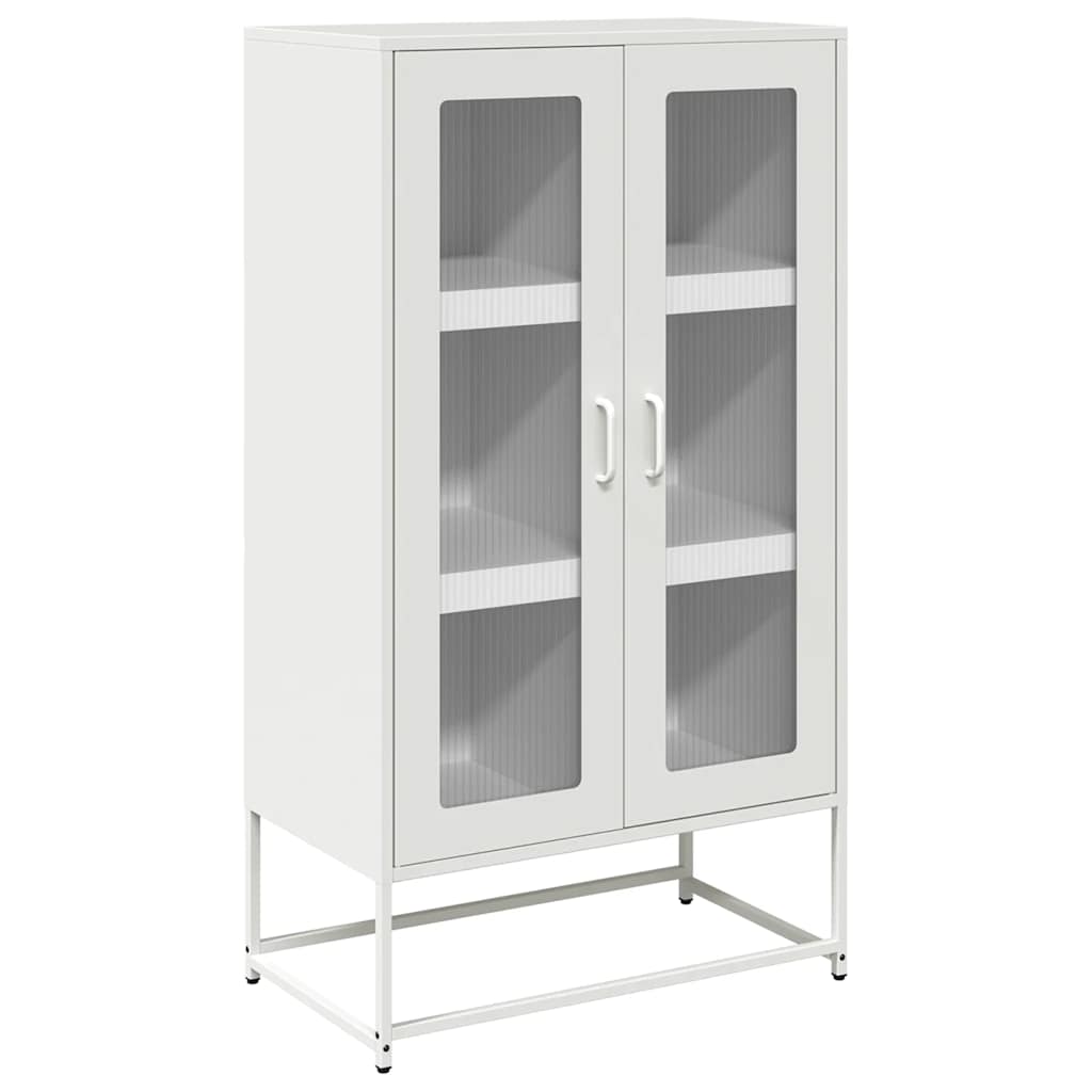 vidaXL Highboard White 68x39x123 cm Steel
