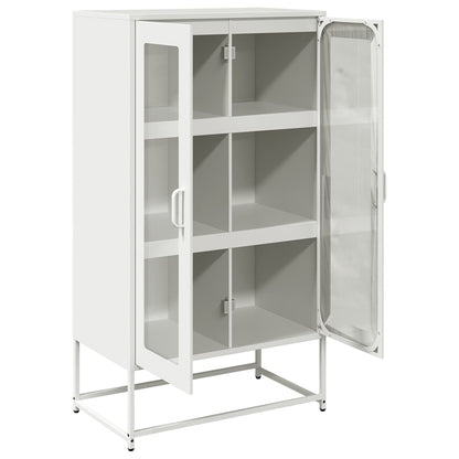 vidaXL Highboard White 68x39x123 cm Steel