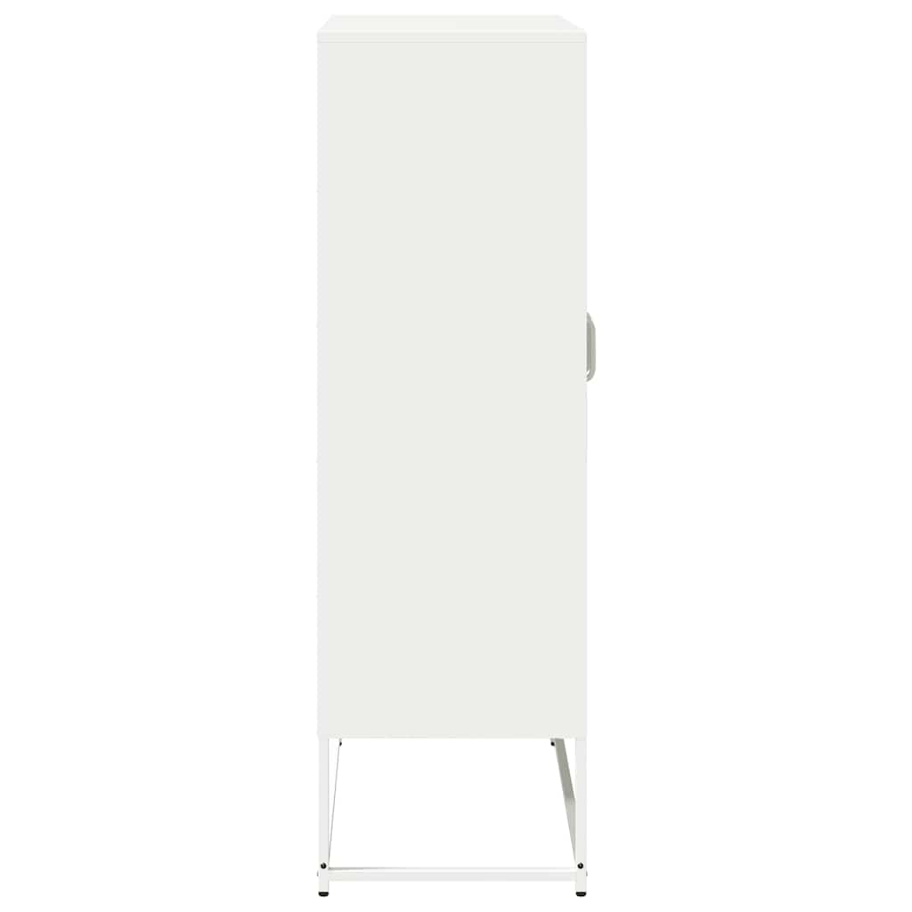 vidaXL Highboard White 68x39x123 cm Steel